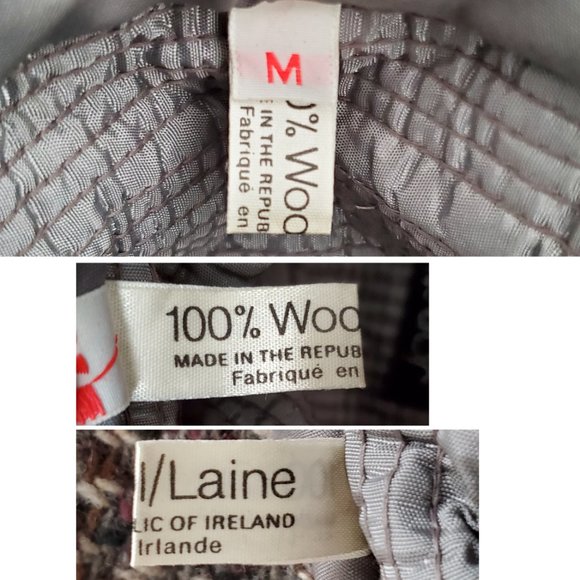 Jonathan Richard Mens Bucket Hat 100% Wool Donegal Tweed Patchwork M - Picture 7 of 8